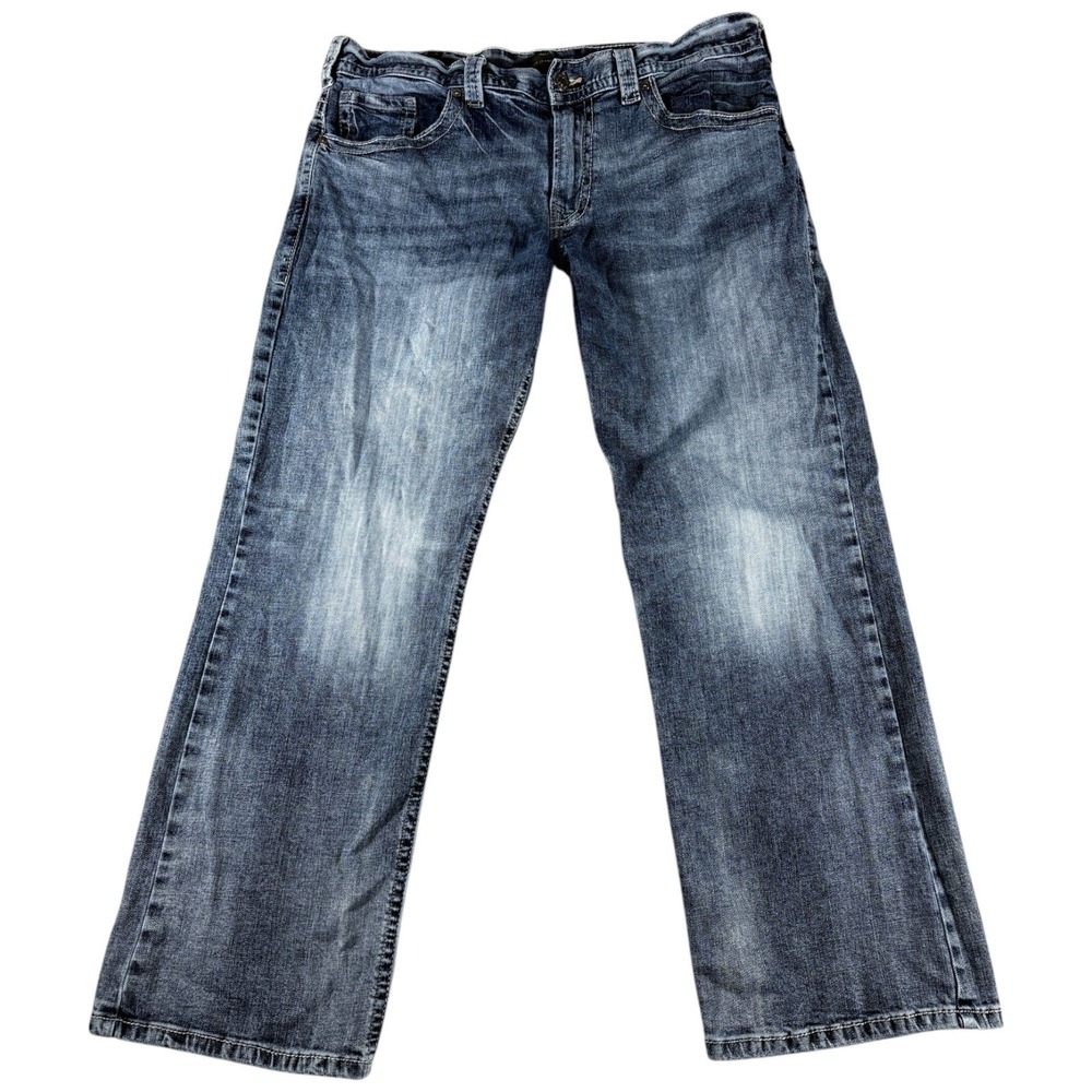 Silver Jeans Gordie Jeans Mens 38x32 Blue Washed Loose Fit Workwear Y2K Heritage